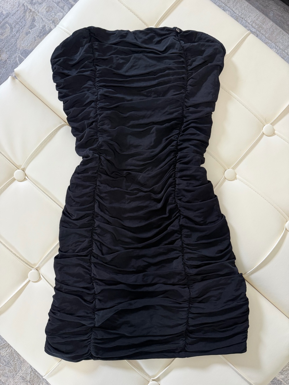 Guess Y2K Black Ruched Sheath Dress